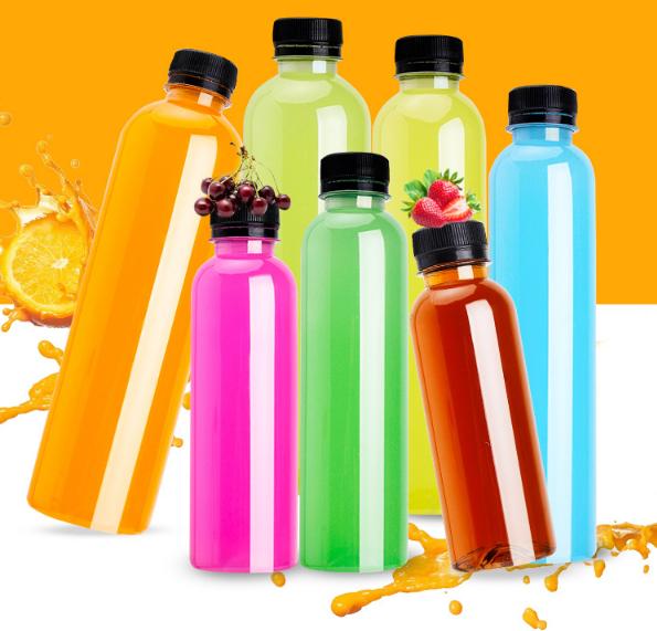 Clear Pet Plastic Juice Bottles With Black Lidsplastic Juice Bottles